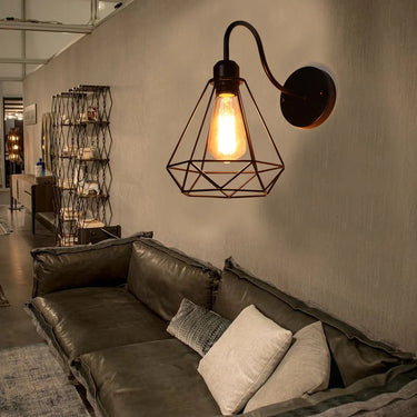 Industrial Vintage Wire Cage Wall Sconces